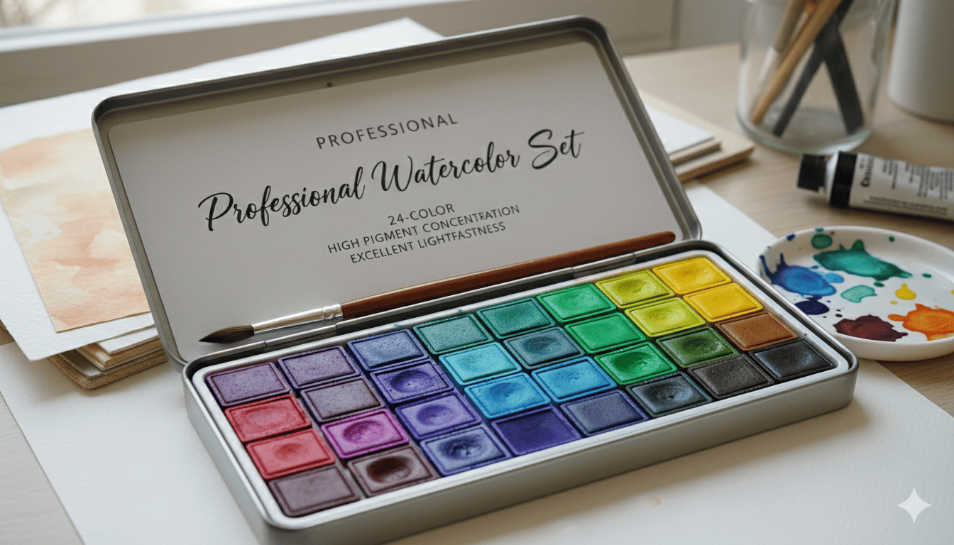 Professional watercolor paint set